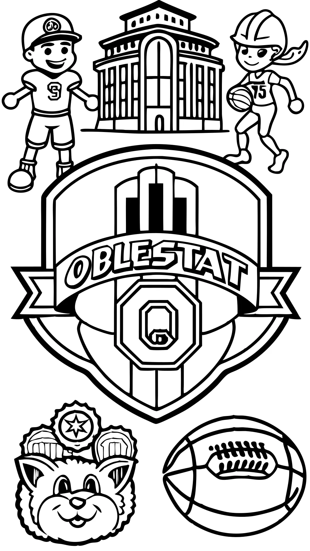 ohio state buckeyes coloring pages